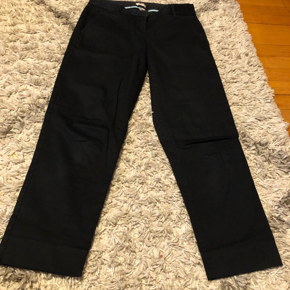 J. Crew Stretch Cotton Pants 0 Black